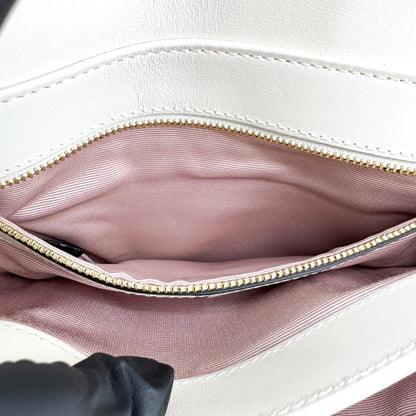 Gucci Arli Leather, White, Leather, Shoulder Bag