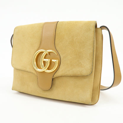 Gucci Arli Suede with Leather, Beige, Suede, Shoulder Bag