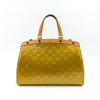 Louis Vuitton Brea Handbag Monogram Vernis, Green, Patent Leather, Handbag