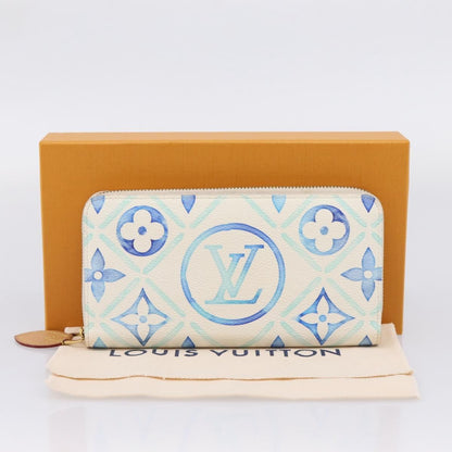 Louis Vuitton Zippy By The Pool Monogram Tile Canvas, Blue, Canvas, Wallet