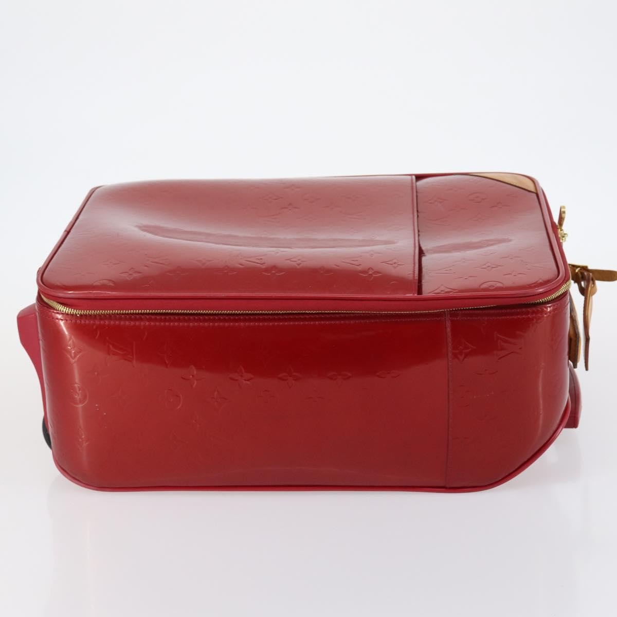 Louis Vuitton Pegase Luggage Monogram Vernis, Red, Patent Leather, Travel Bag