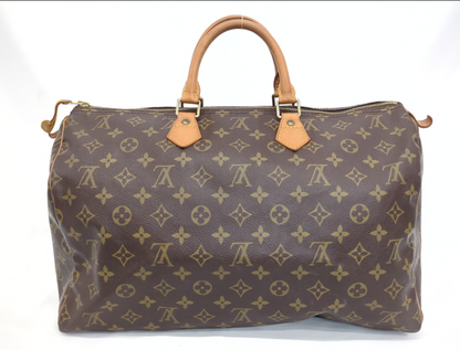 Louis Vuitton Speedy Handbag Monogram Canvas, BROWN, CANVAS, Handbag