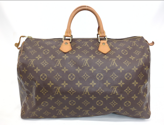 Louis Vuitton Speedy Handbag Monogram Canvas, BROWN, CANVAS, Handbag