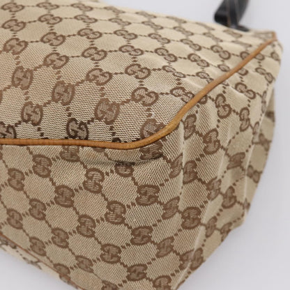 Gucci Vintage Bamboo Handle GG Canvas, Beige, Canvas, Tote Bag