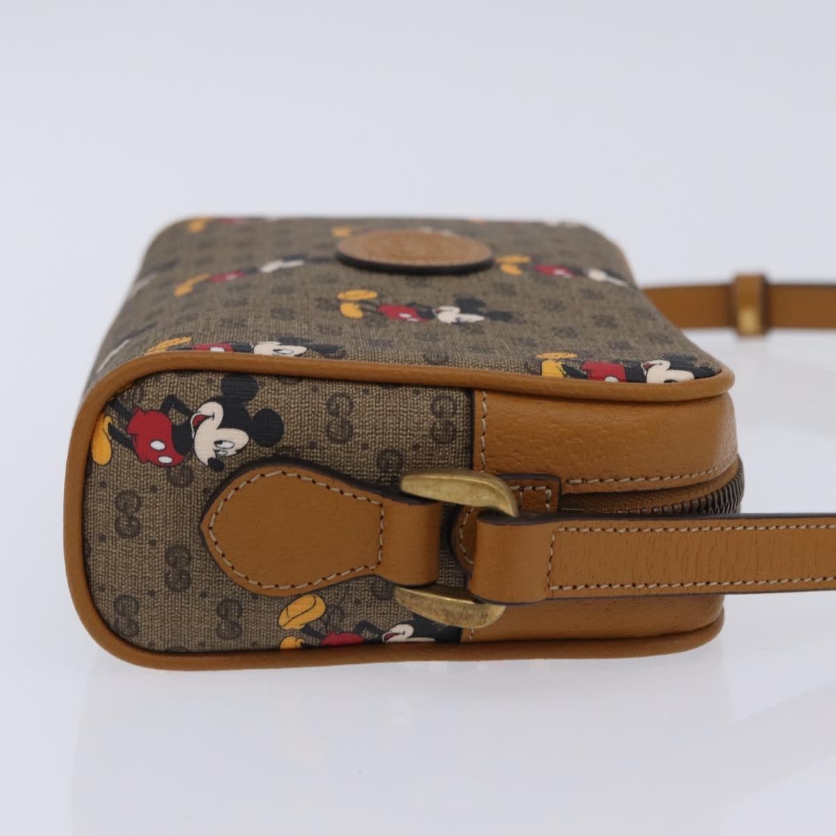 Gucci Disney Mickey Mouse Printed Mini GG Coated Canvas, Beige, Canvas, Shoulder Bag