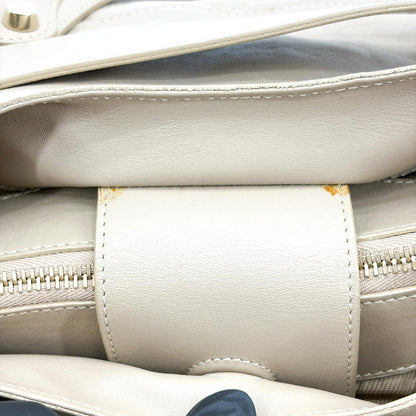 Burberry Enmore Quilted Leather, Beige, Leather, Shoulder Bag