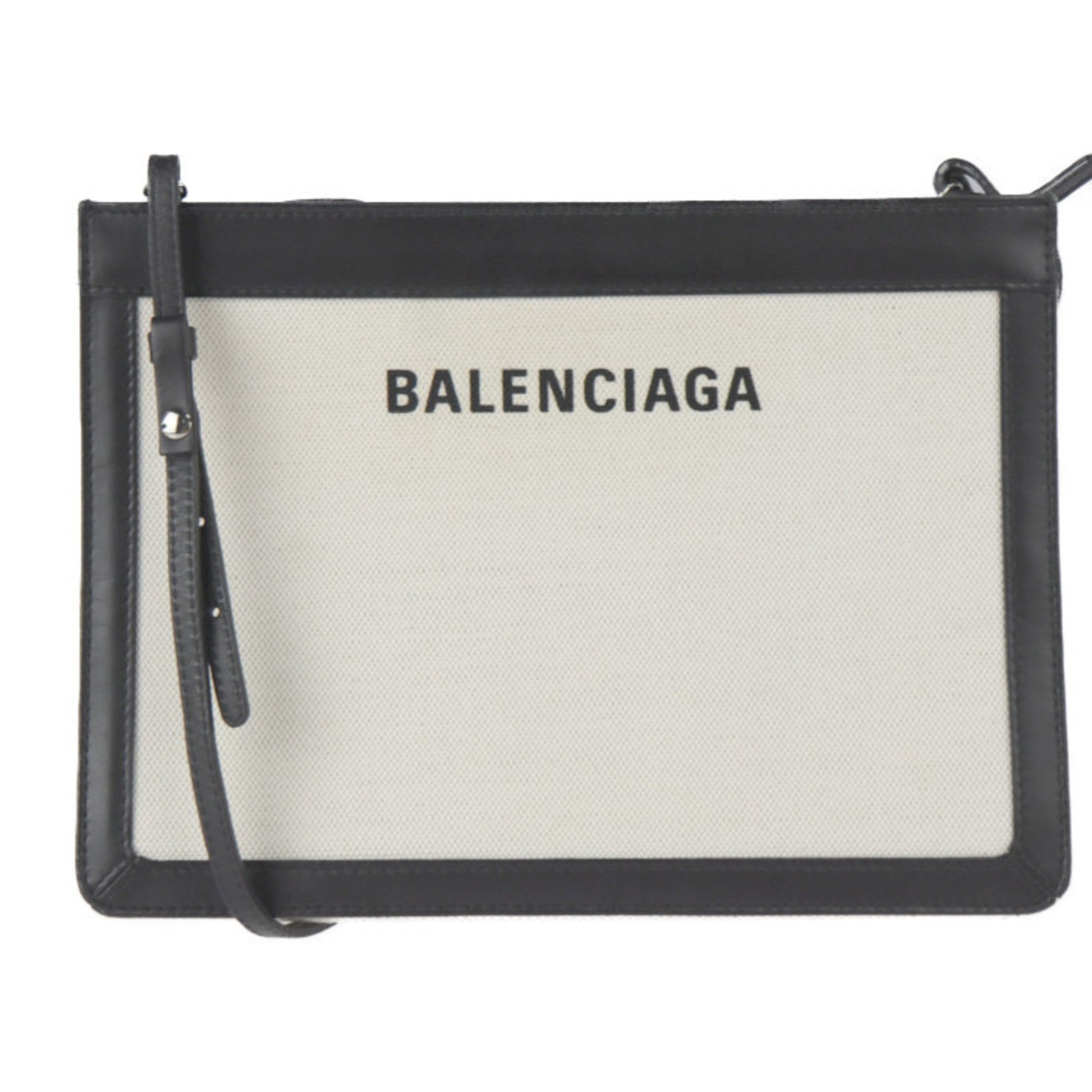 Balenciaga, Black, Canvas, clutch