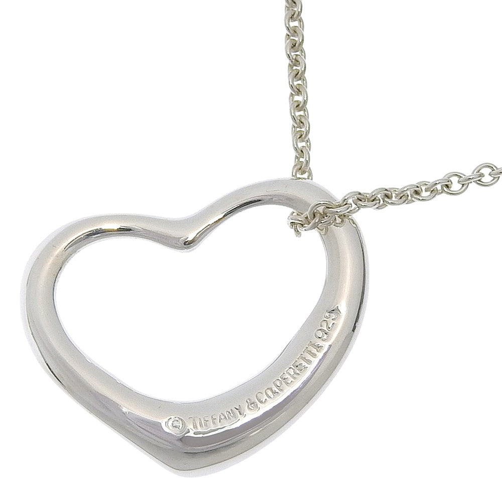 Tiffany & Co. Elsa Peretti Open Heart Pendant Sterling Silver, Silver, Silver, Necklace