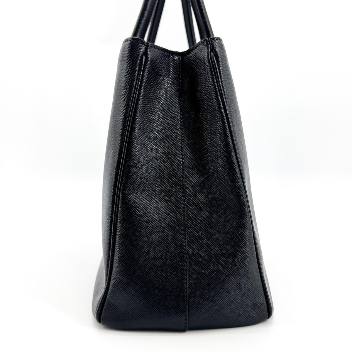 Prada Lux Open Saffiano Leather, Black, Leather, Tote Bag