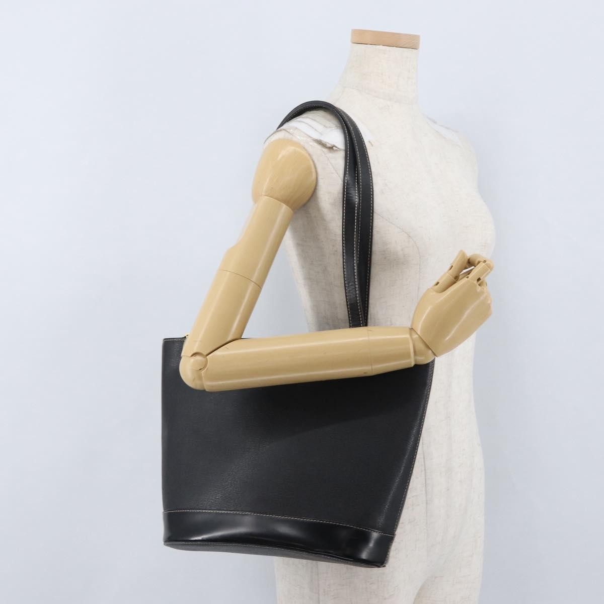 Burberry Vintage Leather, Black, Leather, Tote Bag