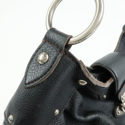 Louis Vuitton Solar Mahina Leather, Black, Leather, Handbag