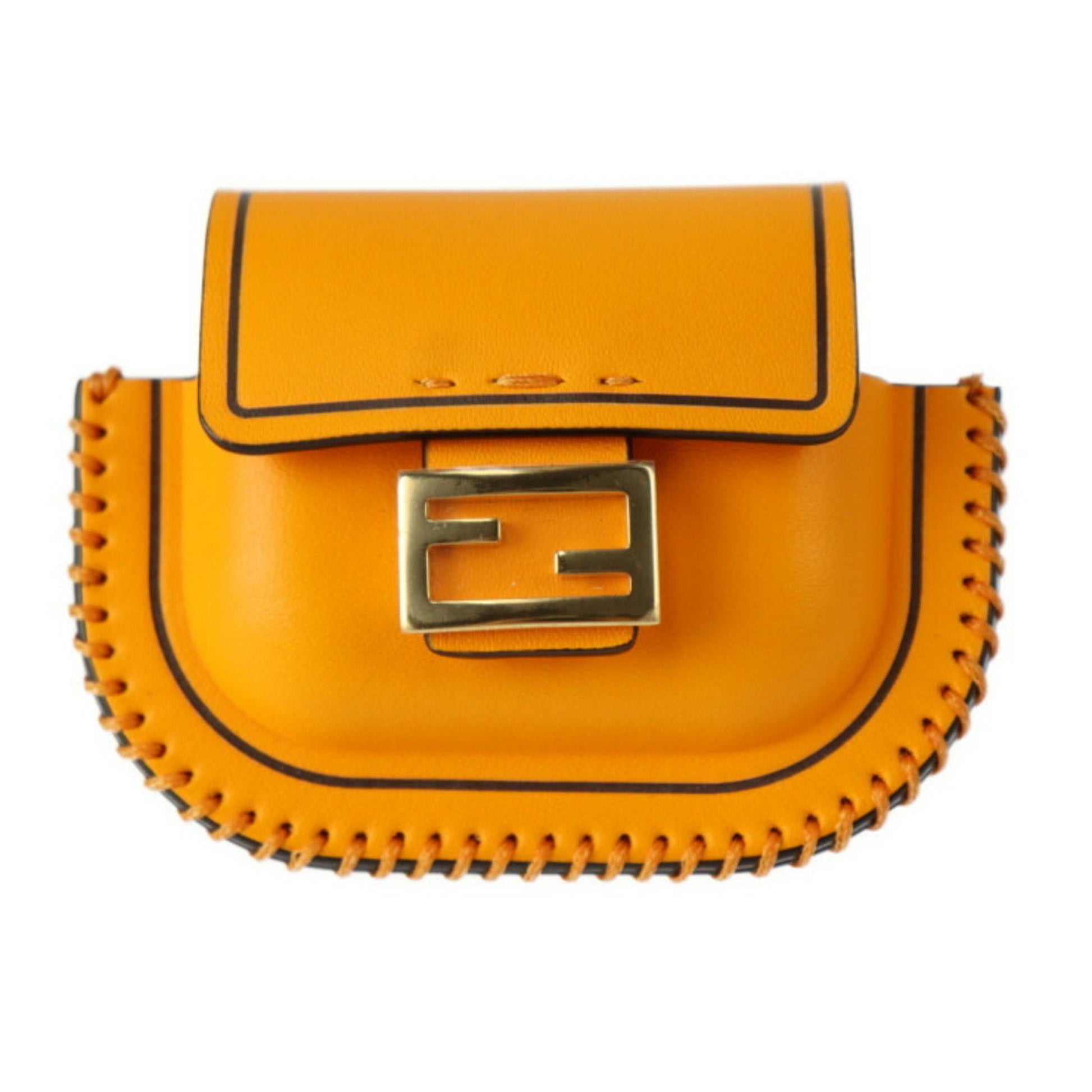 Fendi Baguette, Orange, Leather, clutch