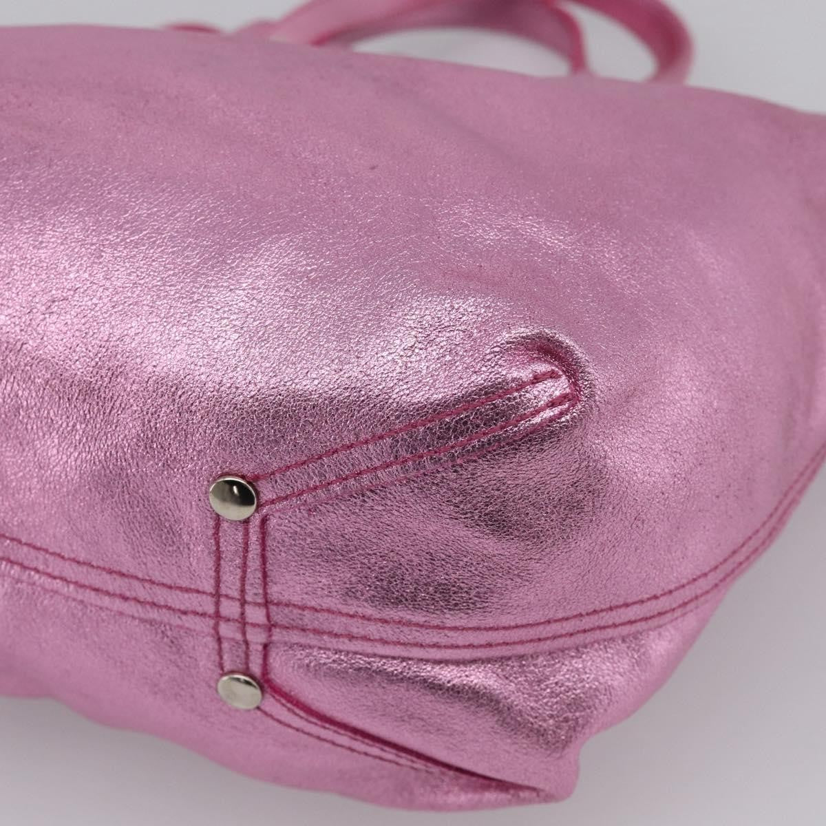 Tiffany & Co. Vintage Leather, Pink, Stainless Steel, Shoulder Bag