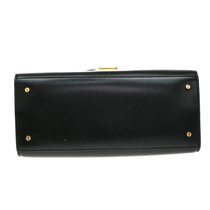 Saint Laurent Cassandra Leather, Black, Leather, Shoulder Bag