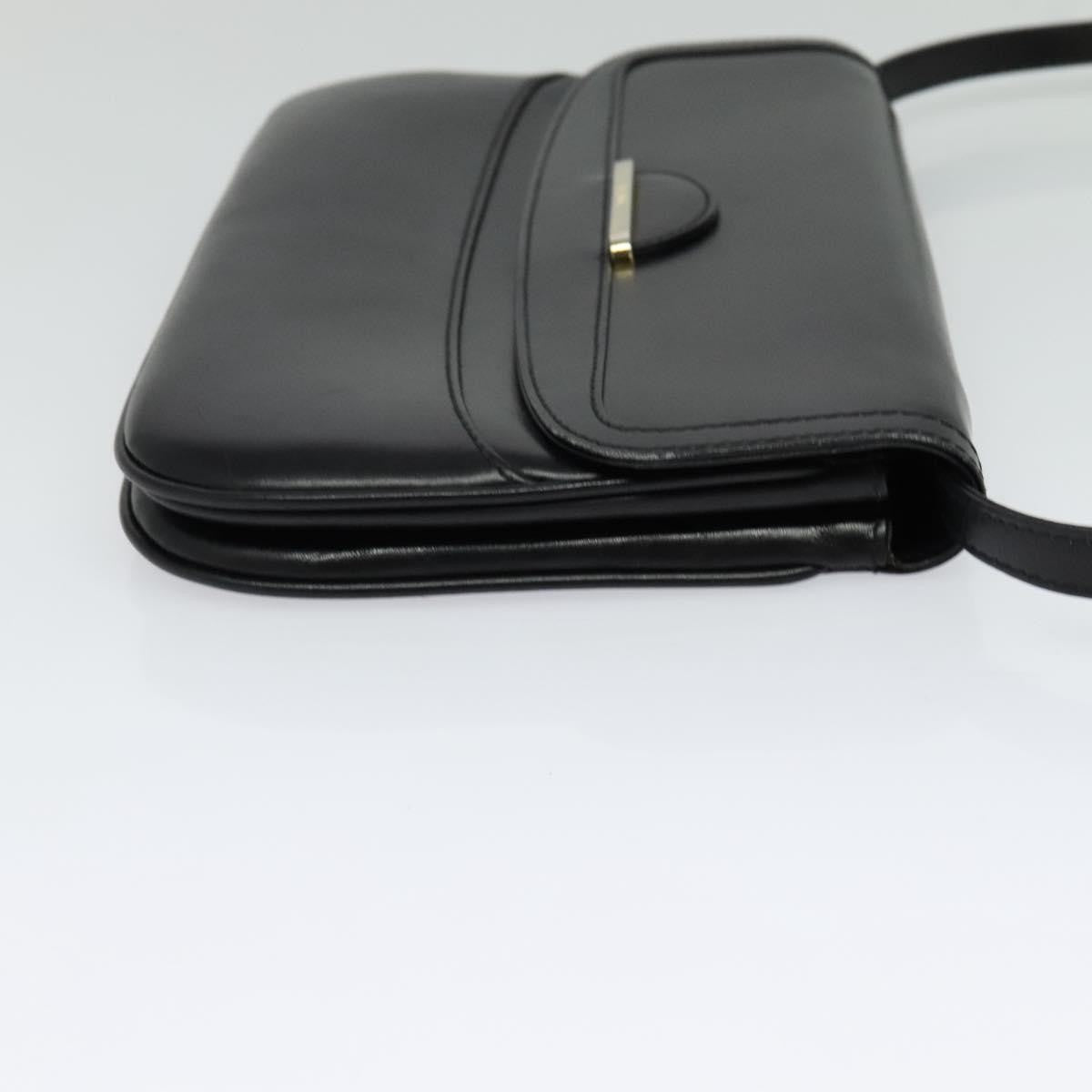 Bally Vintage Leather, Black, Leather, Shoulder Bag