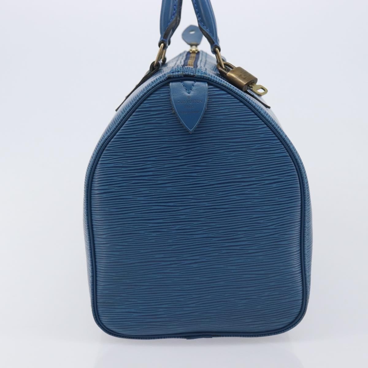 Louis Vuitton Speedy Epi Leather, Blue, Leather, Handbag