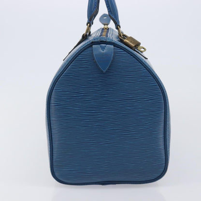 Louis Vuitton Speedy Epi Leather, Blue, Leather, Handbag