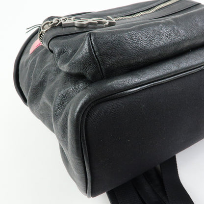 Saint Laurent City Patchwork Leather, Black, Leather, Backpack