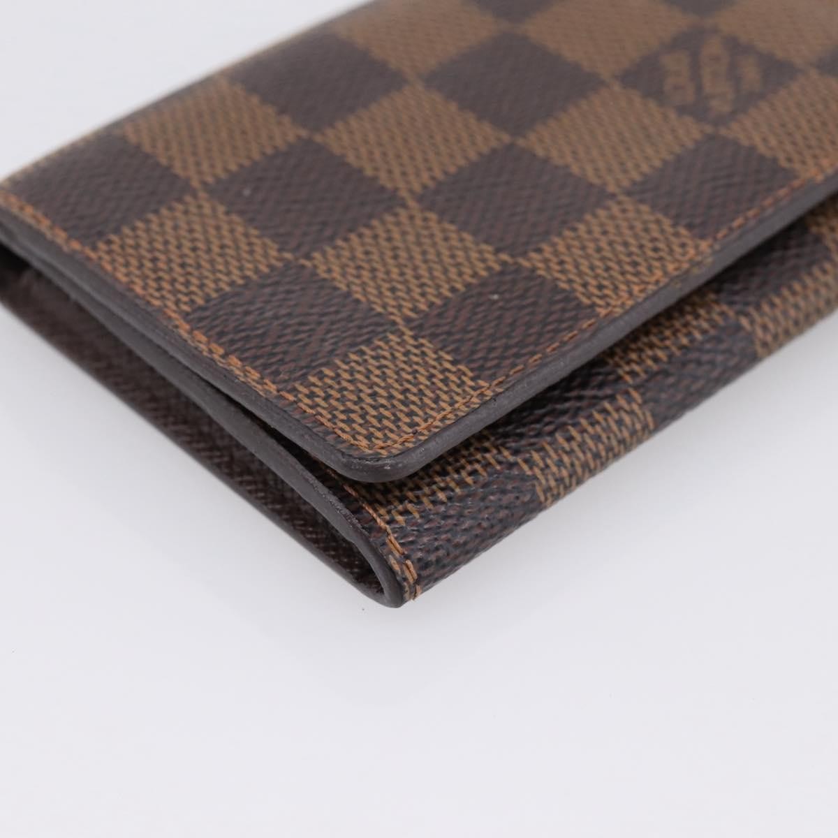 Louis Vuitton Business Card Case Damier, Brown, Canvas, Card Holder