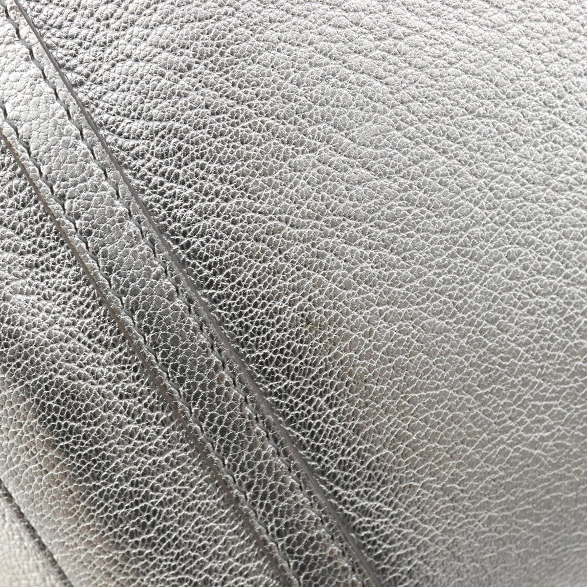 Balenciaga Everyday Glitter Leather, Silver, Leather, Tote Bag