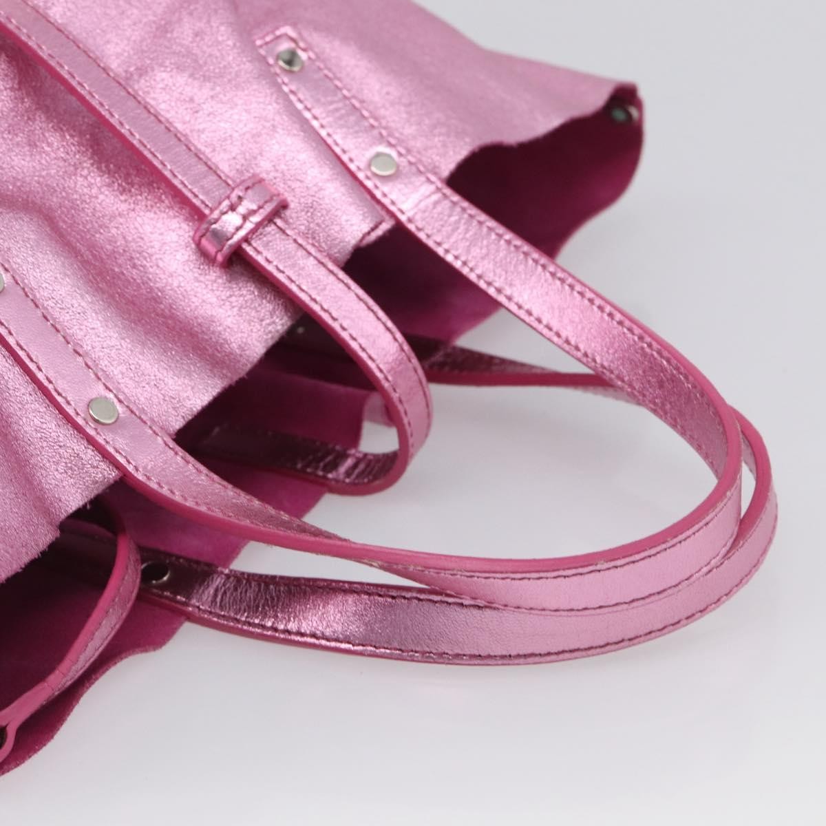 Tiffany & Co. Vintage Leather, Pink, Stainless Steel, Shoulder Bag