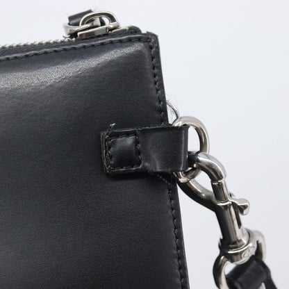Valentino Garavani VLTN Wristlet Clutch Printed Leather, Black, Leather, Clutch