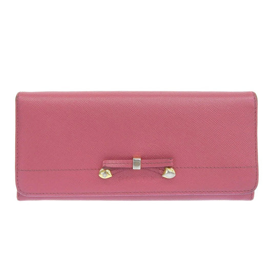 Prada Ribbon, Pink, Leather, wallet