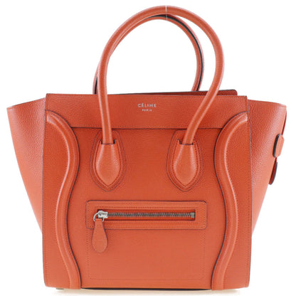Céline Luggage, Red, Leather, handbag