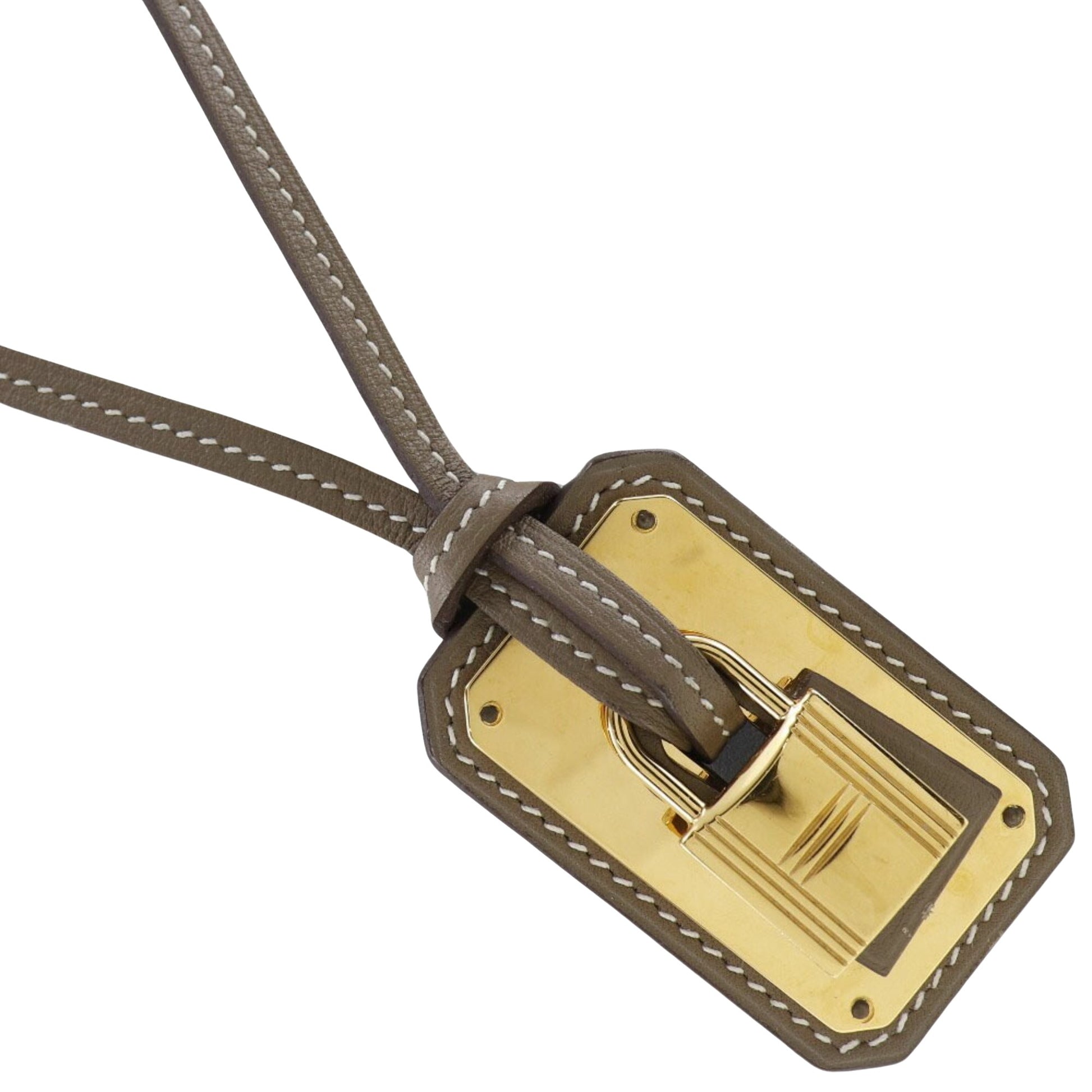 Hermès O'kelly, Gold, Leather, necklace