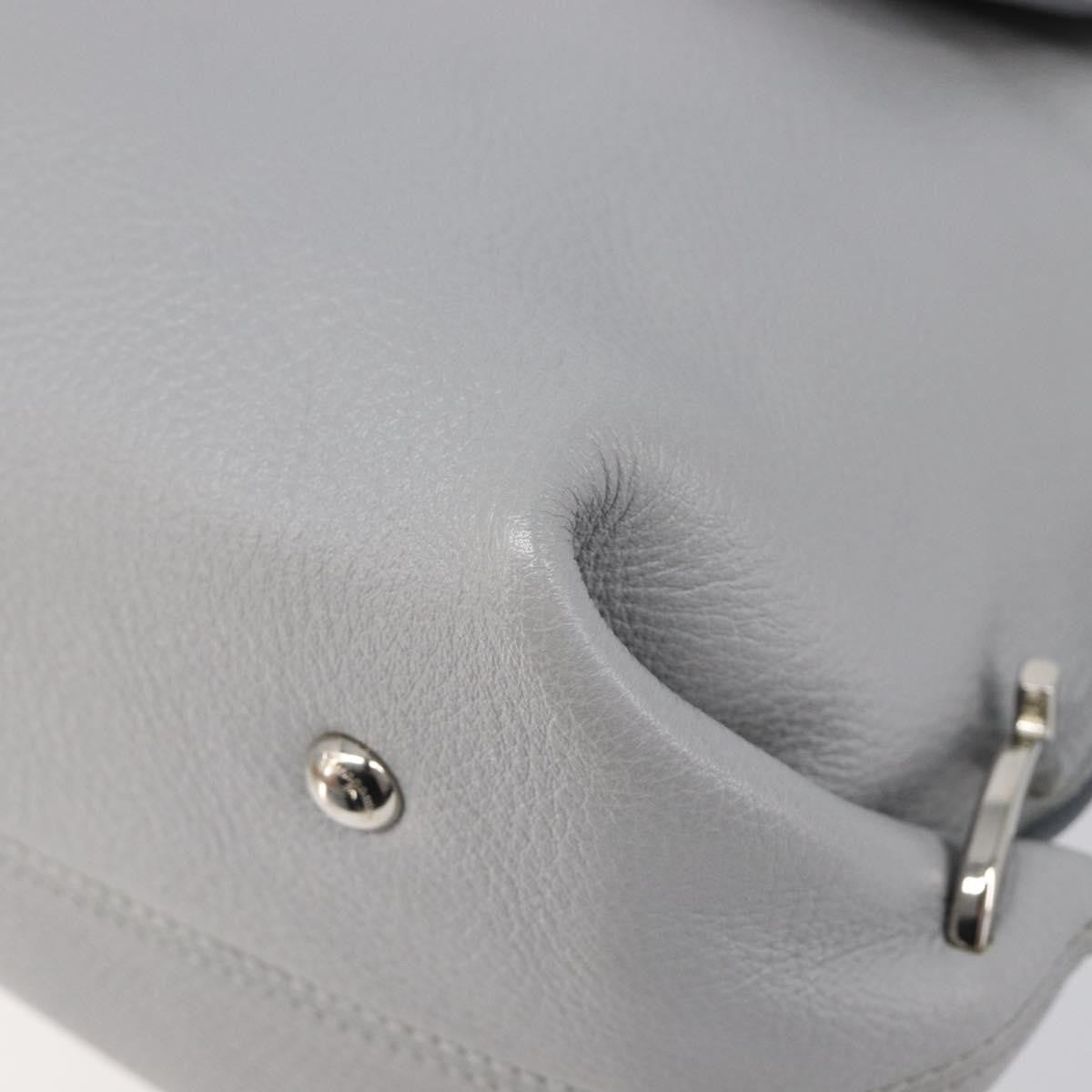 Salvatore Ferragamo Sofia Satchel Leather, Gray, Leather, Handbag
