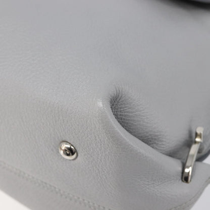 Salvatore Ferragamo Sofia Satchel Leather, Gray, Leather, Handbag