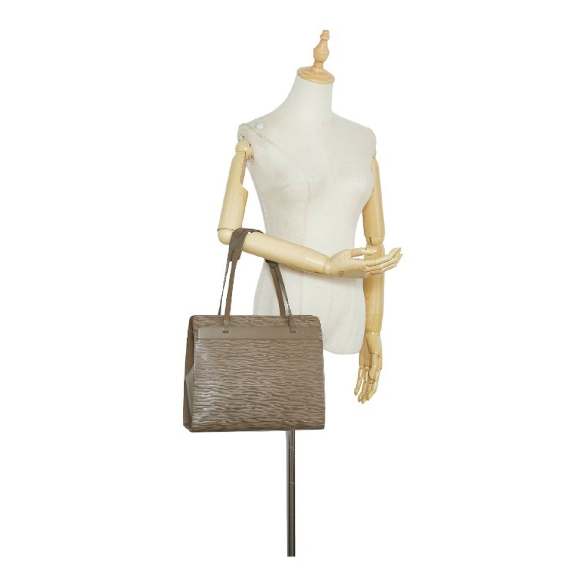 Louis Vuitton Croisette, Beige, Leather, handbag