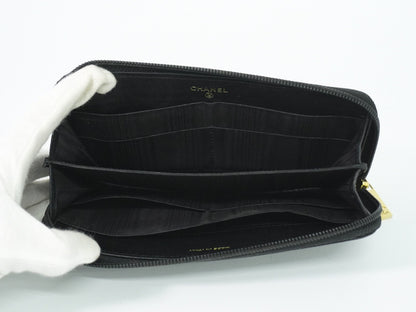Chanel Timeless CC Zipped Caviar, Black, Leather, Wallet