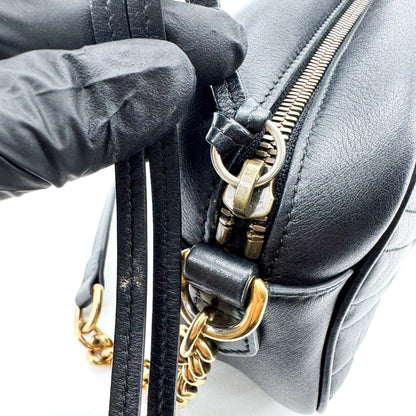 Gucci GG Marmont Matelasse Leather, Black, Leather, Shoulder Bag