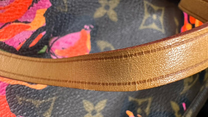 Louis Vuitton Pochette Accessoires Limited Edition Monogram Roses, Brown, Canvas, Clutch