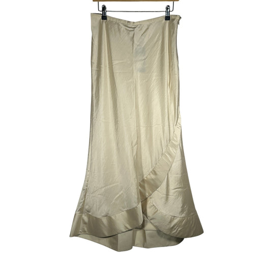 GIORGIO ARMANI Silk Slip Skirt Beige