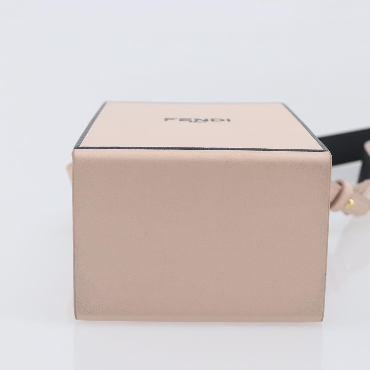 Fendi Logo Vertical Box Leather, Pink, Leather, Crossbody Bag