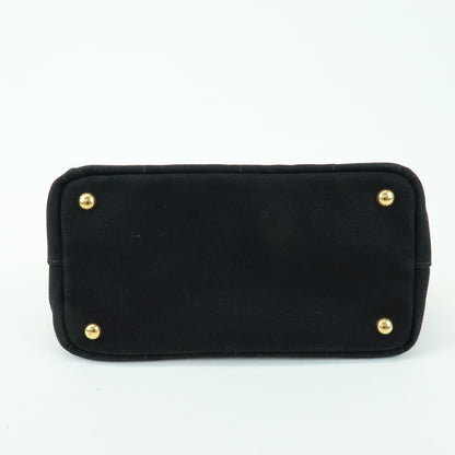 Prada Canapa Canvas, Black, Canvas, Tote Bag