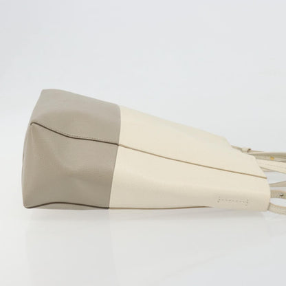 Celine Vertical Bi-Cabas Tote Leather, Beige, Leather, Tote Bag