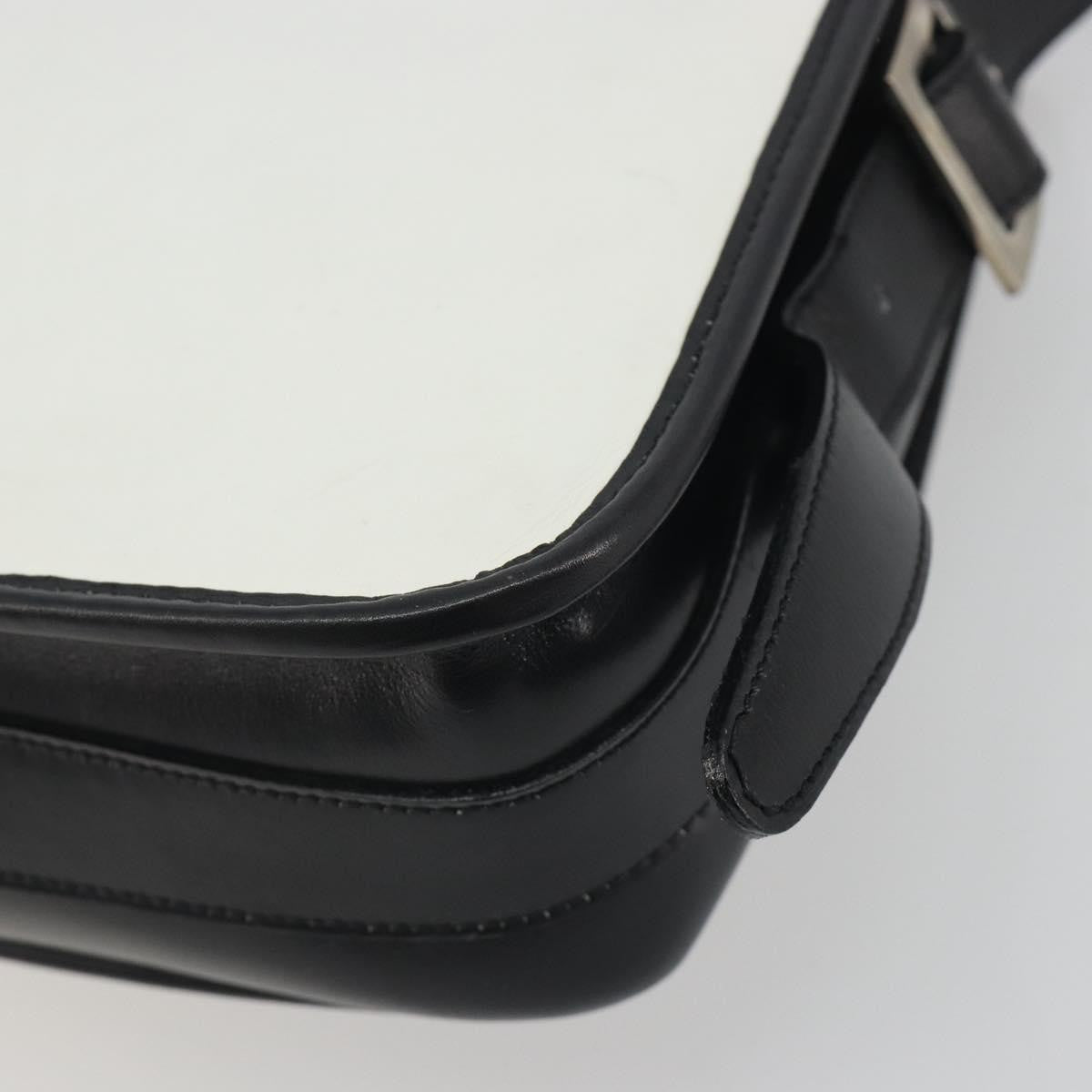 Celine Vintage Macadam Canvas, White, Leather, Shoulder Bag