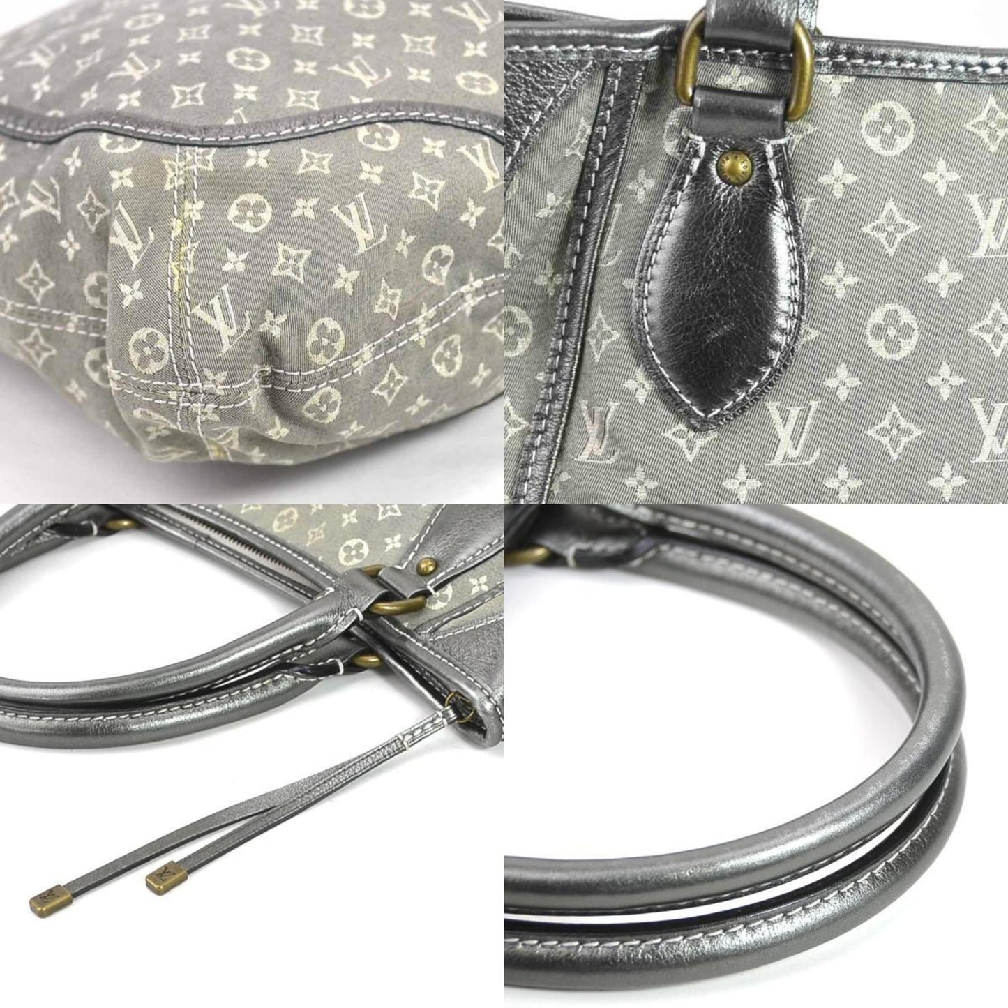 Louis Vuitton Mini Lin, Grey, Canvas, shoulder