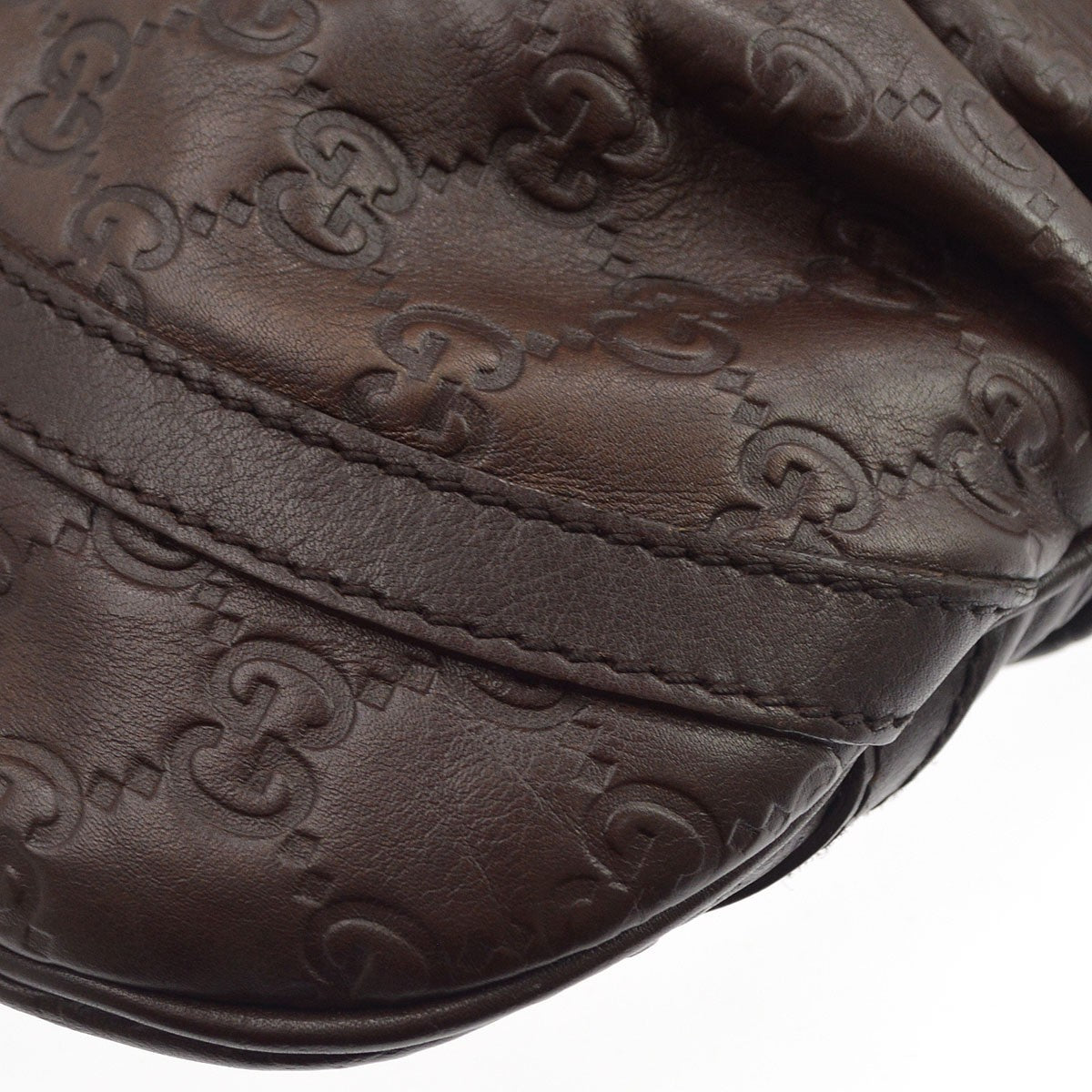Gucci D Ring Messenger Guccissima Leather, Brown, Leather, Shoulder Bag