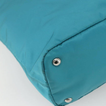 Prada Convertible Zip Tessuto, Turquoise, Nylon, Tote Bag