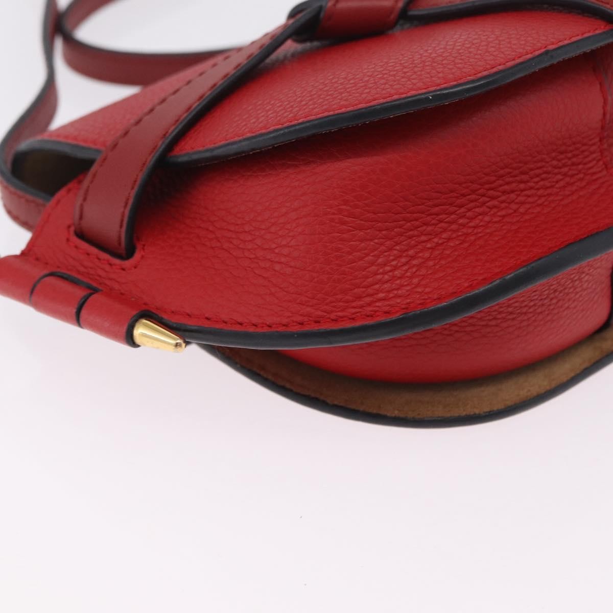Loewe Metal Gate Leather, Red, Leather, Shoulder Bag
