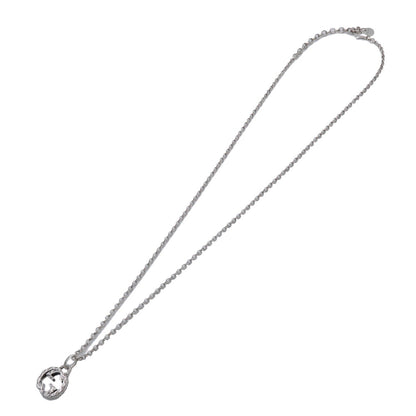 Gucci Engraved Interlocking G Chain Link Pendant Sterling Silver, Silver, Silver, Necklace