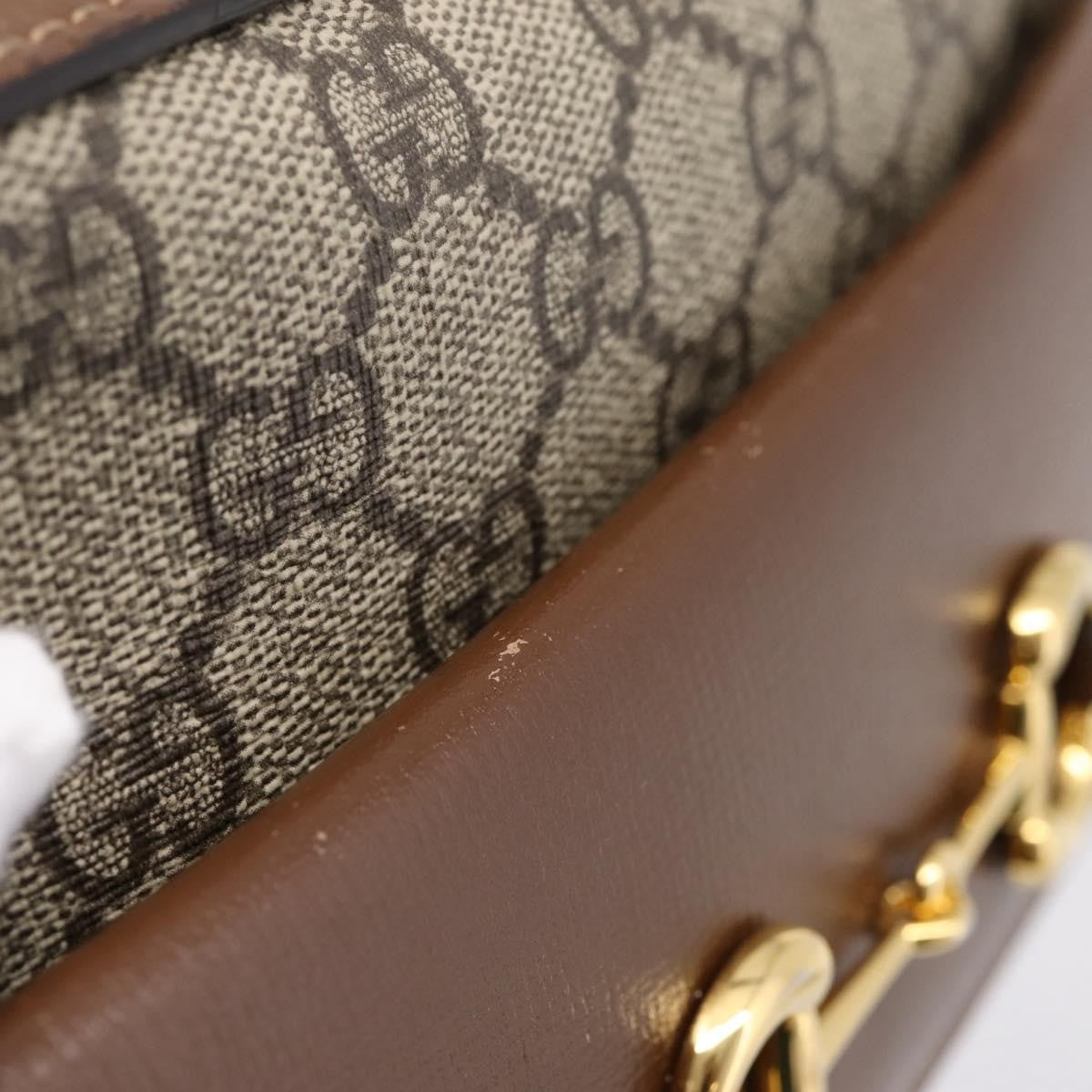 Gucci Horsebit 1955 Flap Pocket Camera GG Coated Canvas and Leather, Beige, Canvas, Shoulder Bag