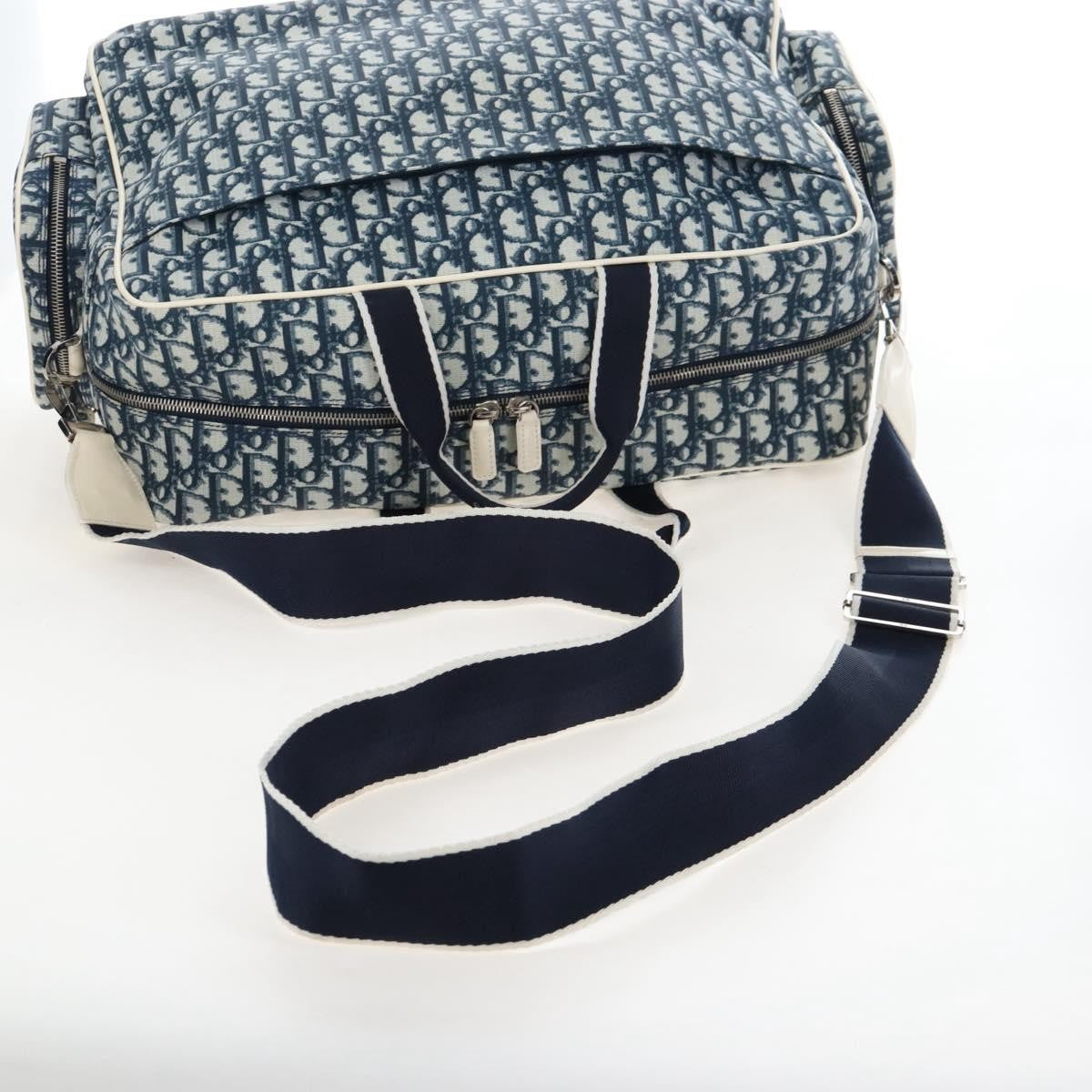 Christian Dior Vintage Girly Boston Diorissimo Canvas, Navy, Canvas, Handbag
