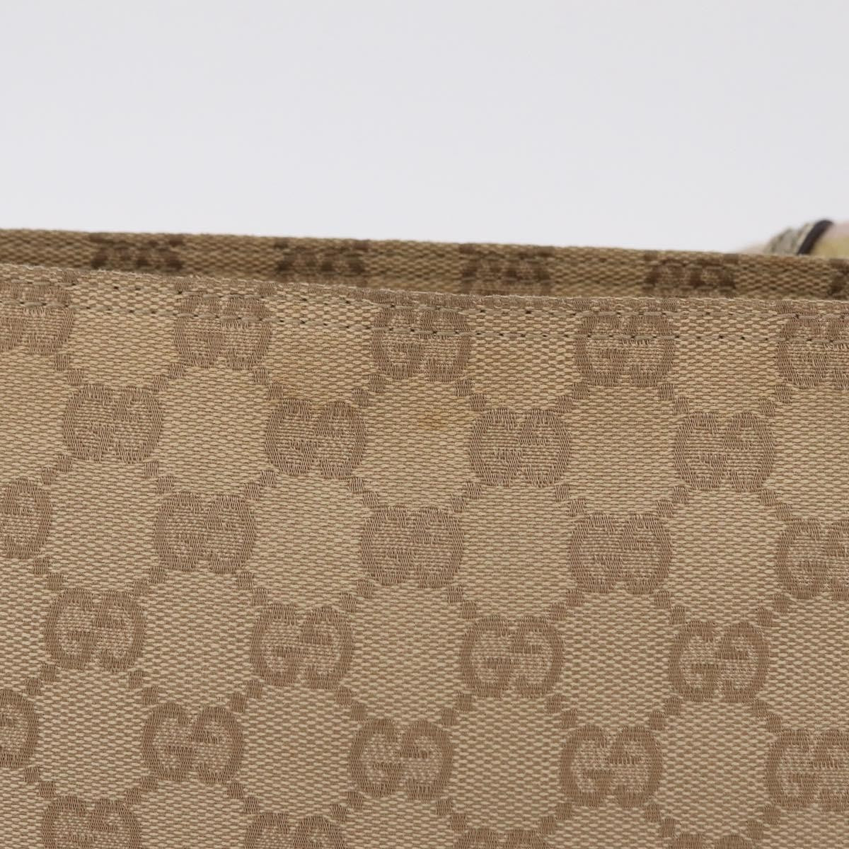 Gucci Web Strap Messenger GG Coated Canvas, Beige, Canvas, Handbag