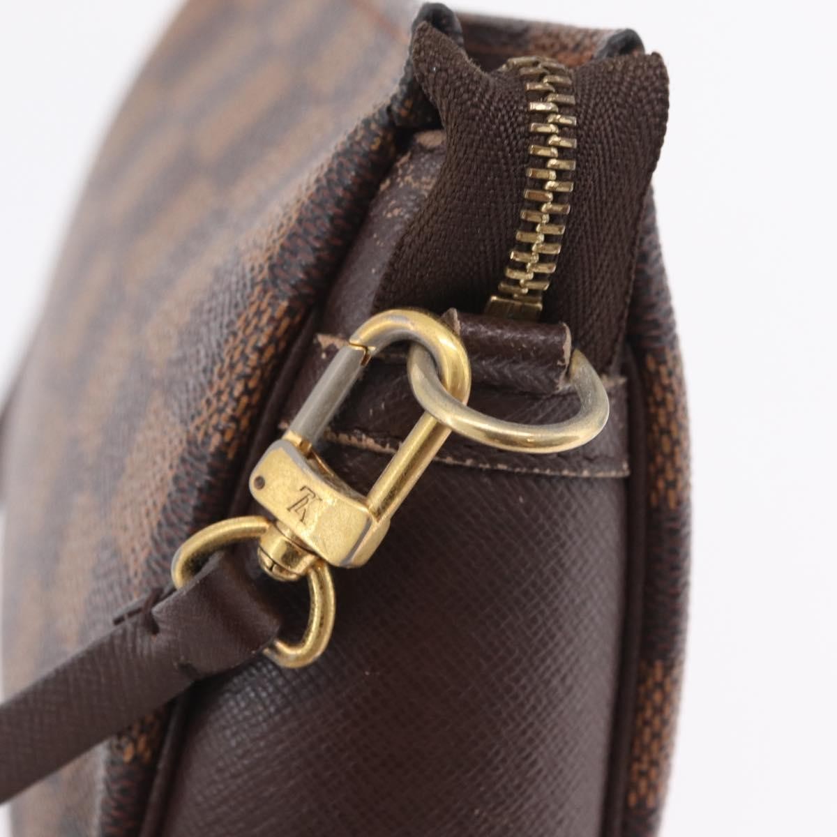 Louis Vuitton Trousse Make Up Damier, Brown, Canvas, Clutch