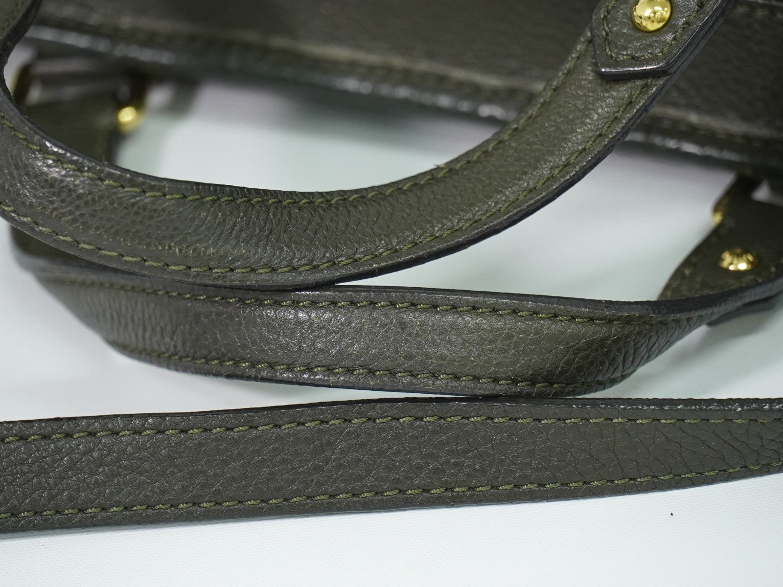 Louis Vuitton Stellar Mahina Leather, Khaki, Leather, Handbag